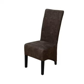 Scaun living VANESSA, stofa, maro inchis, 46x65x107 cm imagine