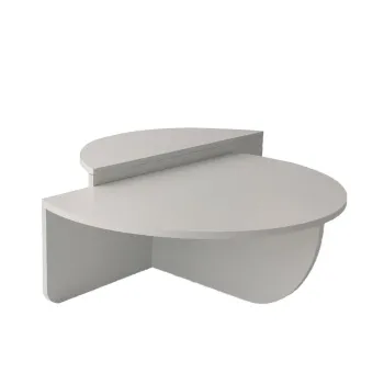 Set 2 masute de cafea PODIUM, alb, 90x60x30 cm imagine