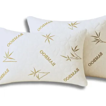 Set 2 Perne 50x70 Somnart Belina Bamboo, microfibra, lavabile la masina imagine