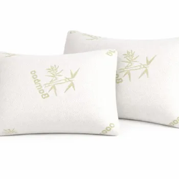 Set 2 perne Bamboo Memory Somnart, husa detasabila bambus, 50x70 cm imagine
