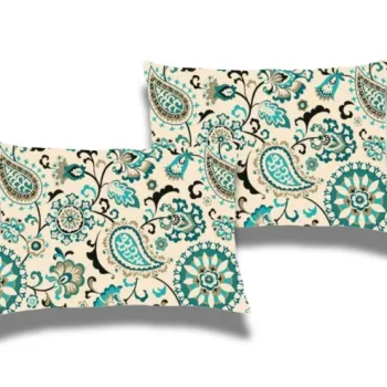 Set 2 Perne matlasate Belina, microfibra imprimata, 50x70 cm, Oriental imagine