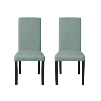 Set 2 scaune living TEO, picioare lemn wenge, stofa mint, 46x60x98 cm imagine