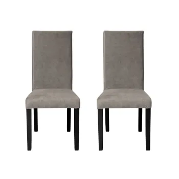 Set 2 scaune living TEO, picioare lemn wenge, stofa z cappuccino, 46x60x98 cm imagine