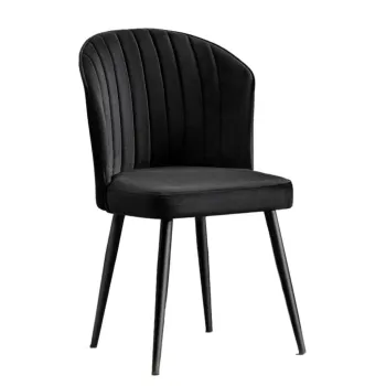 Set 2 scaune RUBI, negru, 52x42x85 cm imagine