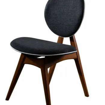 Set 2 scaune TOUCH, nuc + antracit, 54x55x93 cm imagine