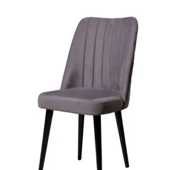 Set 4 scaune POLO, gri + negru, 46x45x92 cm imagine