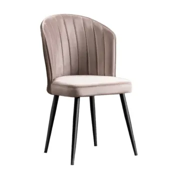 Set 4 scaune RUBI, cappuccino + negru, 52x42x85 cm imagine