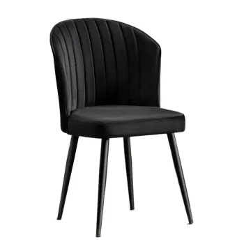 Set 4 scaune RUBI, negru, 52x42x85 cm imagine