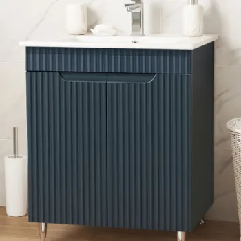 Set Baza front MDF si Lavoar seria 033, 60 cm, antracit imagine