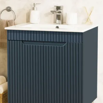 Set Baza front MDF si Lavoar seria 033, montat, 70 cm, antracit imagine
