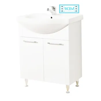 Set Baza front MDF si Lavoar seria 053, 60 cm, alb imagine