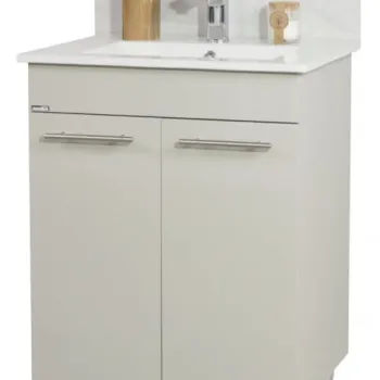 Set Baza front MDF si Lavoar seria 054, 60 cm, taupe imagine