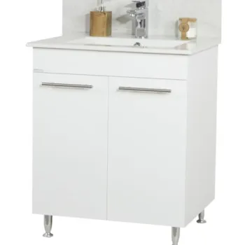Set Baza front MDF si Lavoar seria 054, 70 cm, alb imagine
