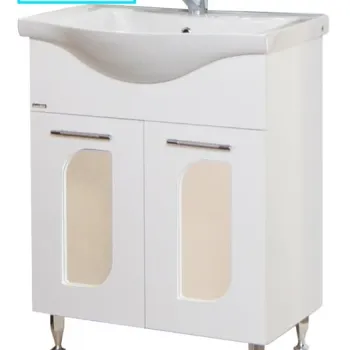 Set Baza front MDF si Lavoar seria 110, 65 cm, alb imagine