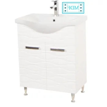 Set Baza front MDF si Lavoar seria 144, 65 cm, alb imagine