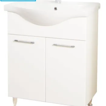 Set Baza front MDF si Lavoar seria 152, 65 cm, alb imagine