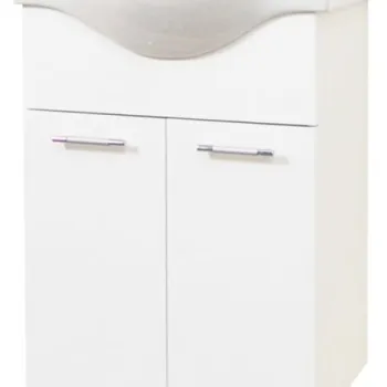 Set Baza front MDF si Lavoar seria 153, 55 cm, alb imagine