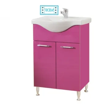 Set Baza front MDF si Lavoar seria 153, 55 cm, violet imagine