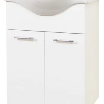 Set Baza front MDF si Lavoar seria 153, 60 cm, alb imagine