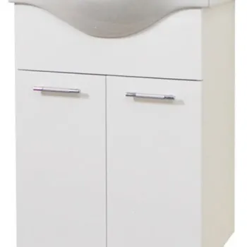Set Baza front MDF si Lavoar seria 153, 65 cm, alb imagine
