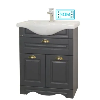 Set Baza front MDF si Lavoar seria 172, 65 cm, antracit imagine