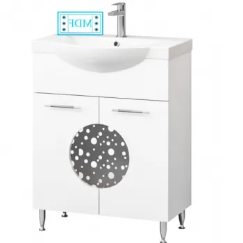 Set Baza front MDF si Lavoar seria 178, 55 cm, alb imagine
