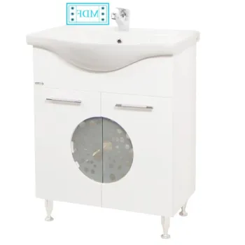 Set Baza front MDF si Lavoar seria 178, 65 cm, alb imagine