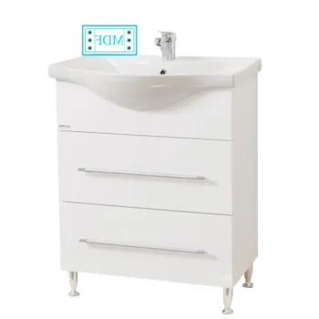 Set Baza front MDF si Lavoar seria 187, 65 cm, alb imagine