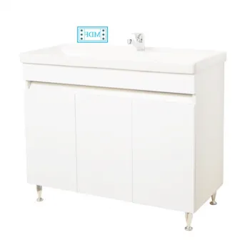Set Baza front MDF si Lavoar seria 286, 100 cm, alb imagine