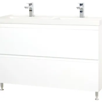 Set Baza front MDF si Lavoar seria 286, cu sertare, 120 cm, alb imagine