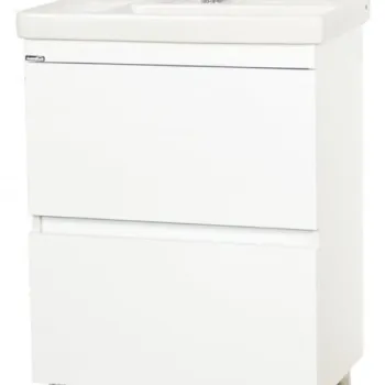 Set Baza front MDF si Lavoar seria 286, cu sertare, 60 cm, alb imagine