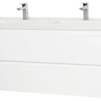 Set Baza front MDF si Lavoar seria 286, suspendata cu sertare, 120 cm, alb imagine