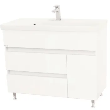 Set Baza front MDF si Lavoar seria 288, 100 cm, alb imagine