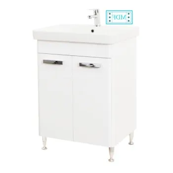 Set Baza front MDF si Lavoar seria 501, 60 cm, alb imagine