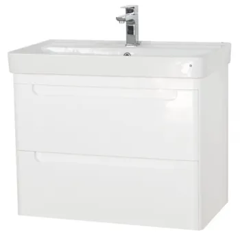 Set Baza front MDF si Lavoar seria 502, 80 cm, alb imagine