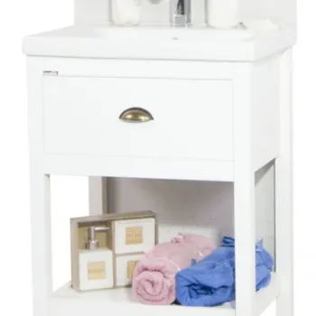 Set Baza front MDF si Lavoar seria 720, 60 cm, alb imagine