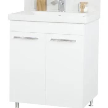 Set Baza front MDF si Lavoar seria 754, 65 cm, alb imagine
