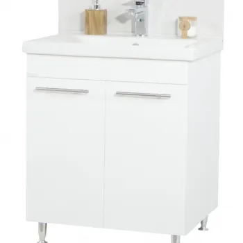 Set Baza front MDF si Lavoar seria 754, 70 cm, alb imagine