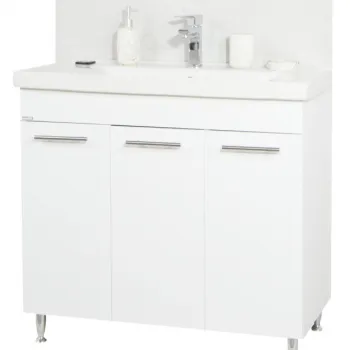 Set Baza front MDF si Lavoar seria 754, 80 cm, alb imagine