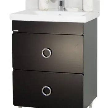 Set Baza front MDF si Lavoar seria 780, 60 cm, negru imagine