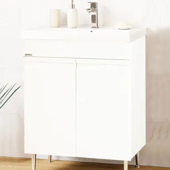 Set Baza front MDF si Lavoar seria 786, 60 cm, alb imagine