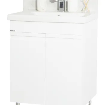 Set Baza front MDF si Lavoar seria 786, 65 cm, alb imagine