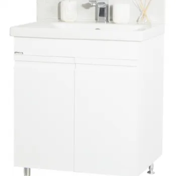 Set Baza front MDF si Lavoar seria 786, 76 cm, alb imagine