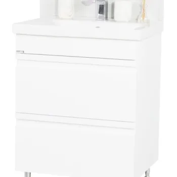 Set Baza front MDF si Lavoar seria 786, cu sertare, 65 cm, alb imagine
