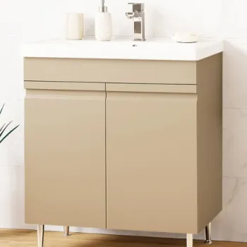 Set Baza front MDF si Lavoar seria 786, montat, 70 cm, cappuccino imagine