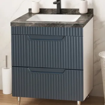 Set Baza front MDF si Lavoar seria 833, cu sertare, 60 cm, antracit imagine