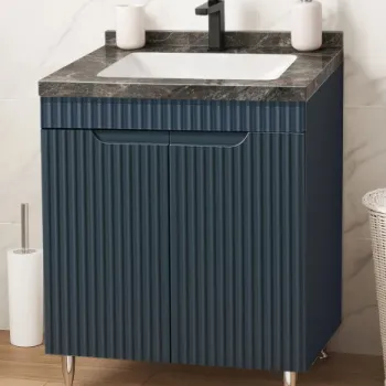 Set Baza front MDF si Lavoar seria 833, montat, 60 cm, antracit imagine