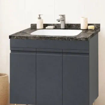 Set Baza front MDF si Lavoar seria 886, montat, 80 cm, antracit imagine