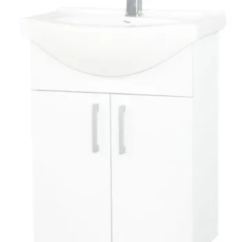 Set Baza si Lavoar seria 001, eco, 55 cm, alb imagine