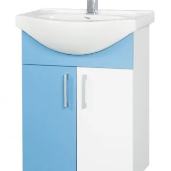 Set Baza si Lavoar seria 001, eco, 55 cm, bleu imagine